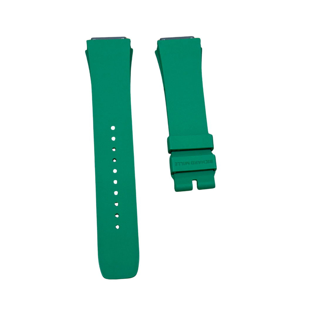 Green Rubber Strap with Steel-Tone End Links