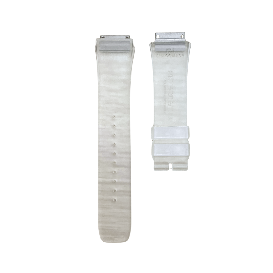 Clear Rubber Strap with Steel Tone End Links