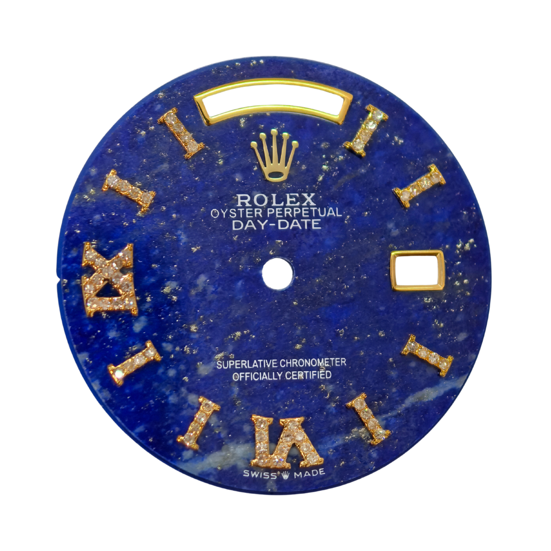 Custom Rolex Day-Date 118238 Lapis Lazuli Dial Roman Gold Numerals 36mm - Cal 3155