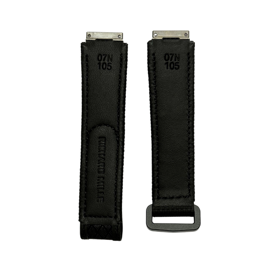 Black Textile Strap with Patterned Accent Panel