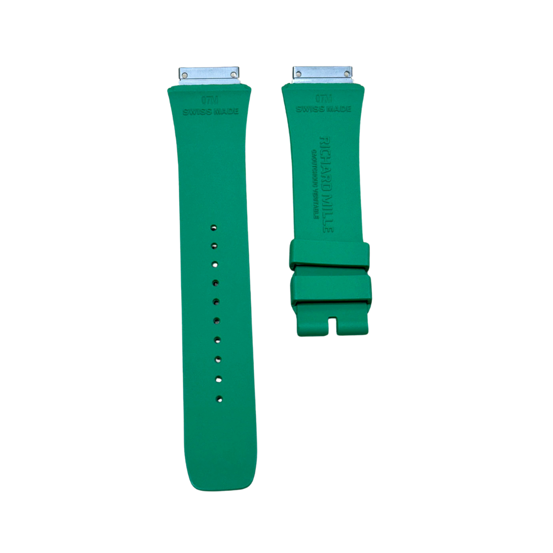 Green Rubber Strap with Steel-Tone End Links