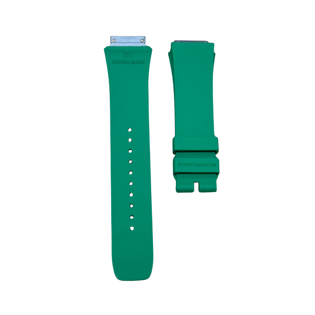 Green Rubber Strap with Steel-Tone End Links