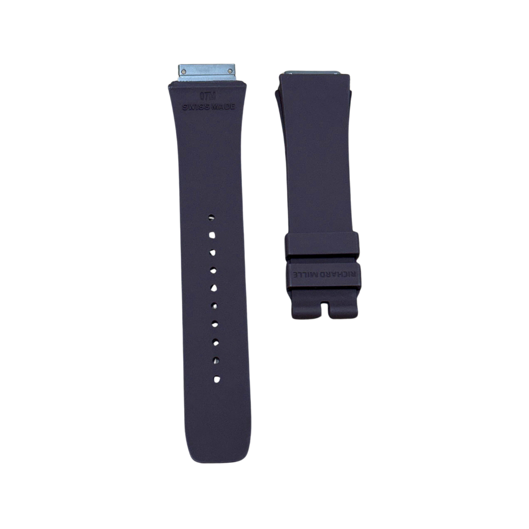 Navy Rubber Strap with Steel-Tone End Links