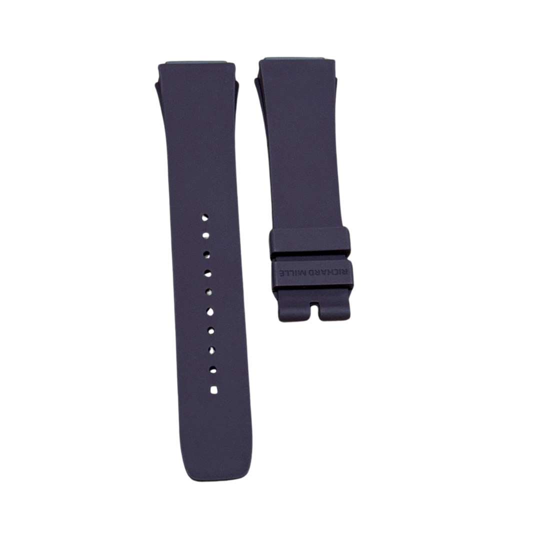 Navy Rubber Strap with Steel-Tone End Links