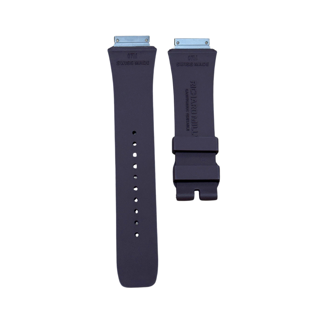 Navy Rubber Strap with Steel-Tone End Links
