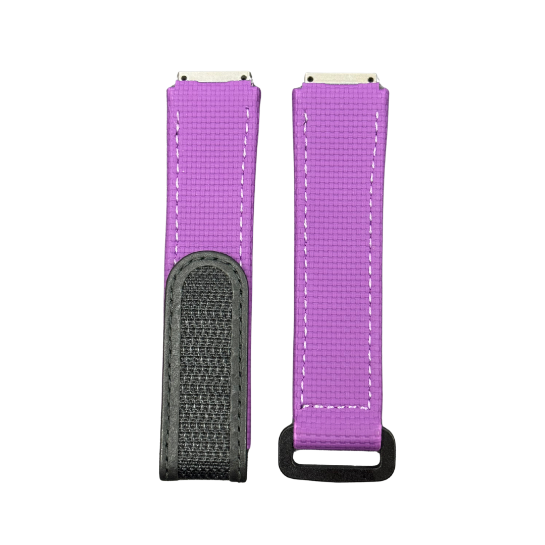 Black and Purple Textile Strap with Contrasting Stitching