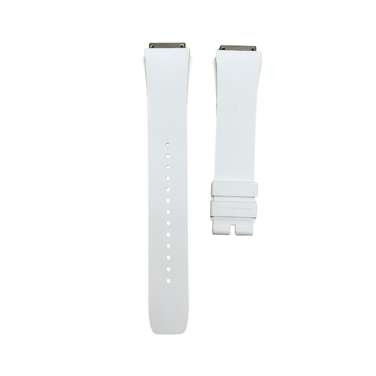 Pale Blue Rubber Strap with Steel Tone End Links