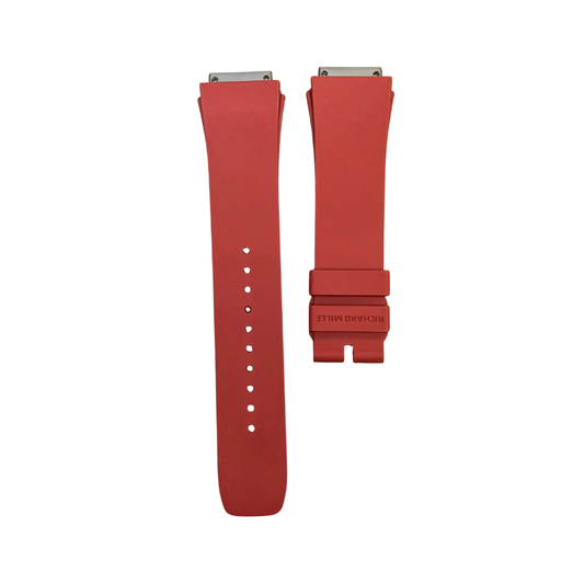 Brick Red Rubber Strap with Steel Tone End Links