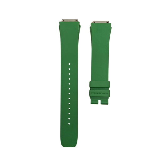 Green Rubber Strap with Steel Tone End Links