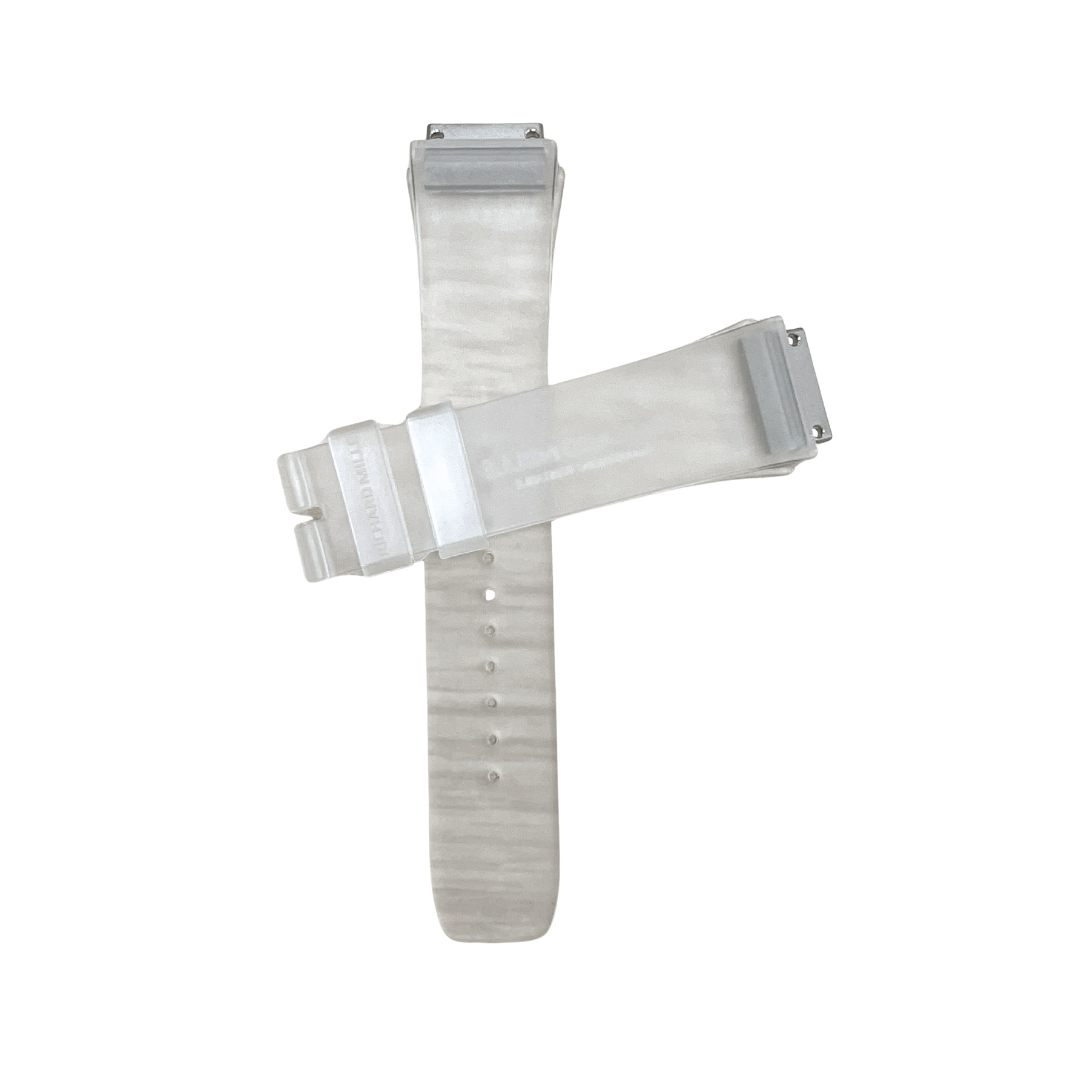Clear Rubber Strap with Steel Tone End Links