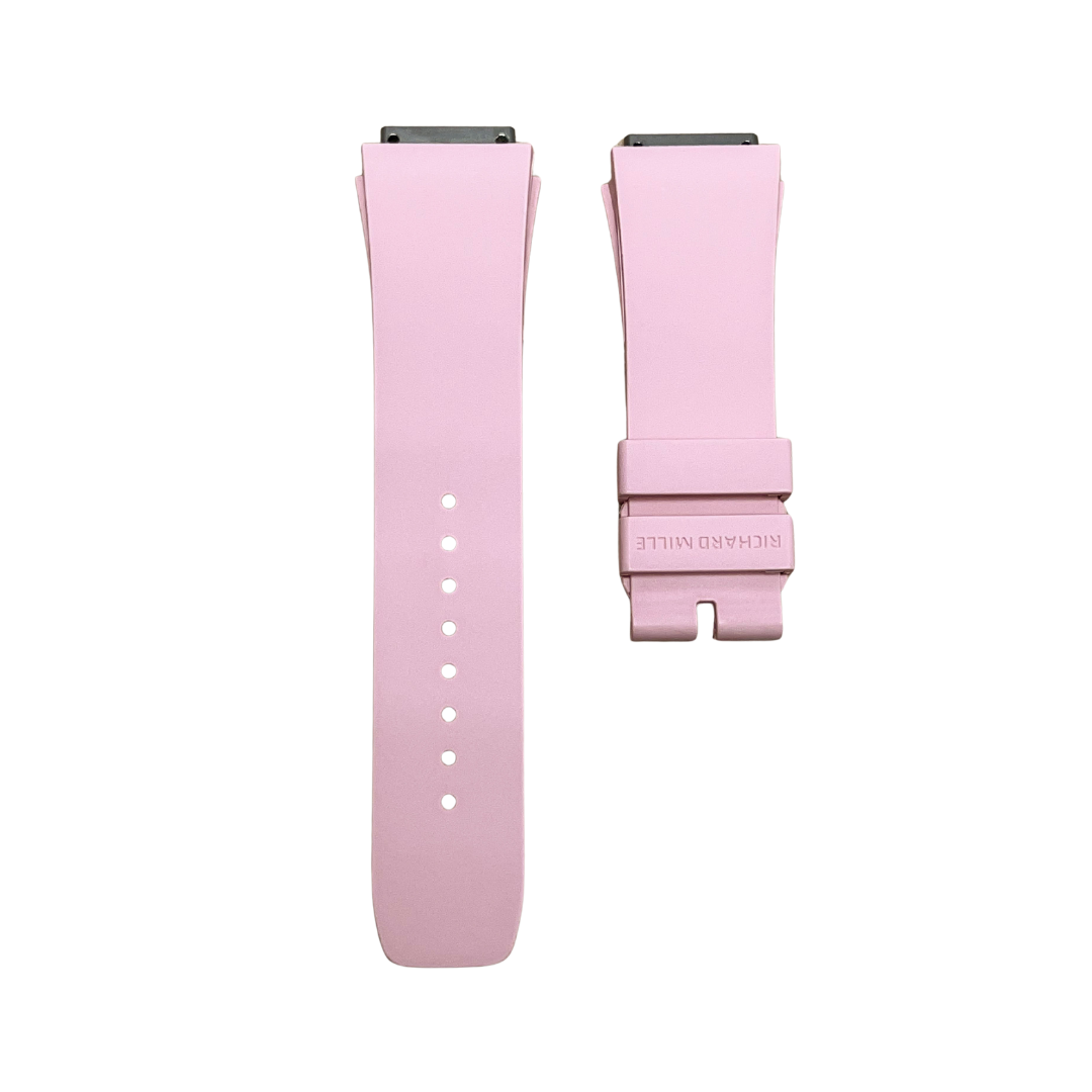 Light Pink Rubber Strap with Steel Tone End Links