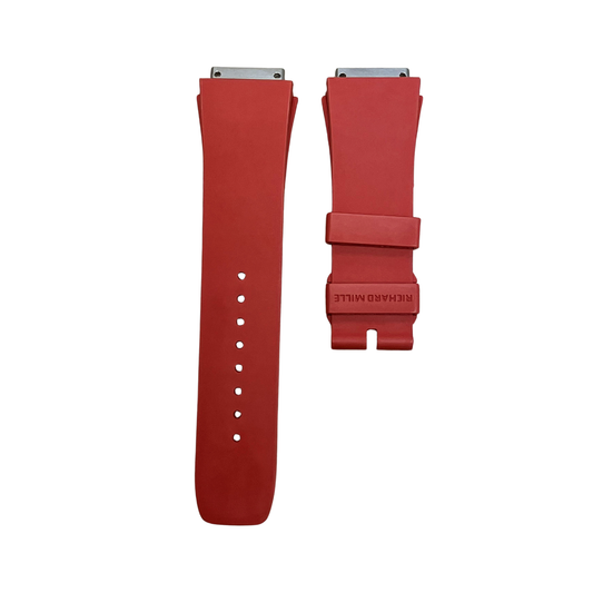 Red Rubber Strap with Steel Tone End Links