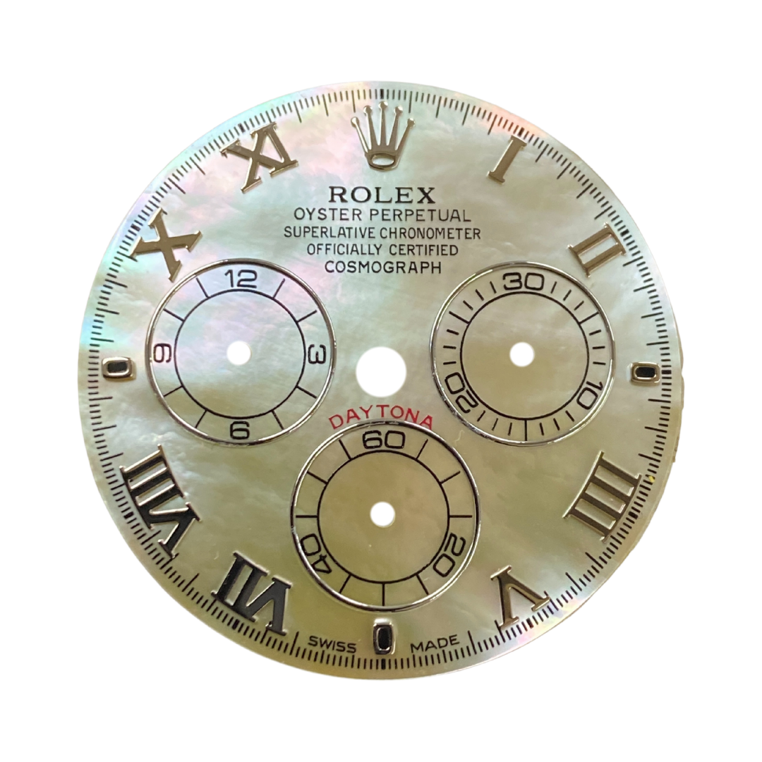 Custom Rolex Daytona 116508 White MOP Dial Roman Gold 40mm - Cal 4130