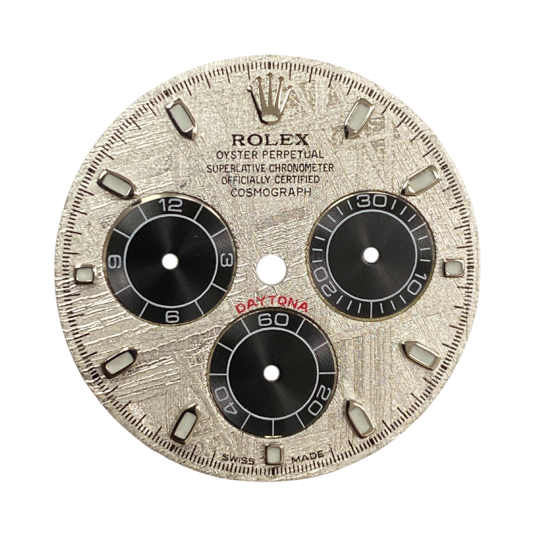 Custom Rolex Daytona 116519 White Gold Meteorite Dial with Black Subdials 40mm - Cal 4130