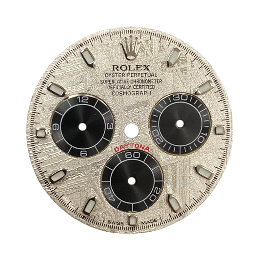 Custom Rolex Daytona 116519 White Gold Meteorite Dial with Black Subdials 40mm - Cal 4130