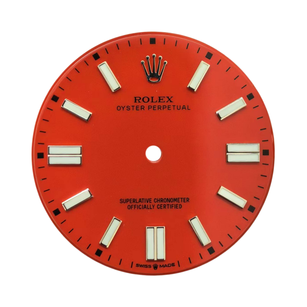 Custom Rolex Oyster Perpetual 124300 Coral Red Dial 41mm - Cal 3230